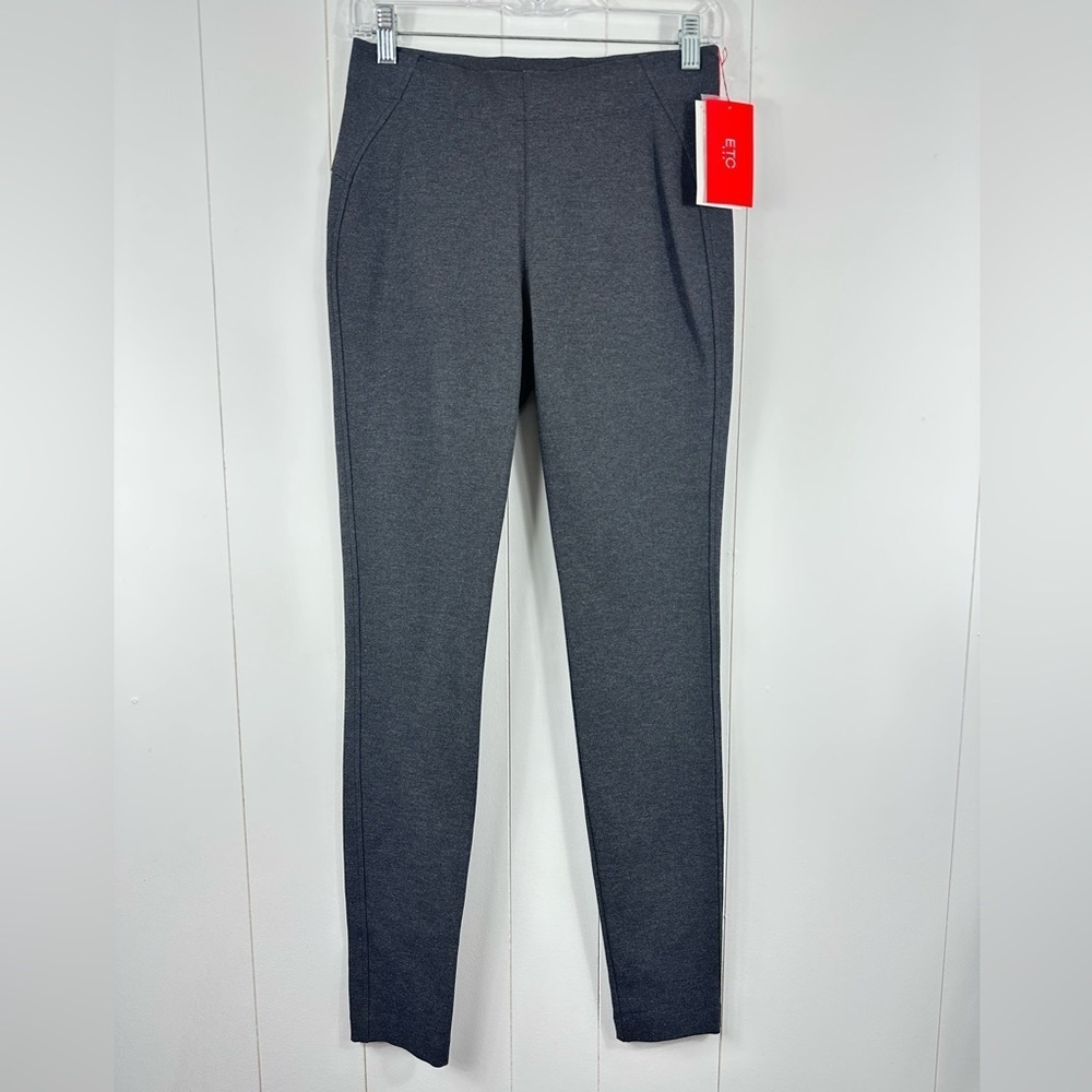 NWT Etcetera Grey Womens Sz 2 Gray Knit Leggings